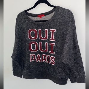 Oui Oui Paris French Terry Sweatshirt size Large